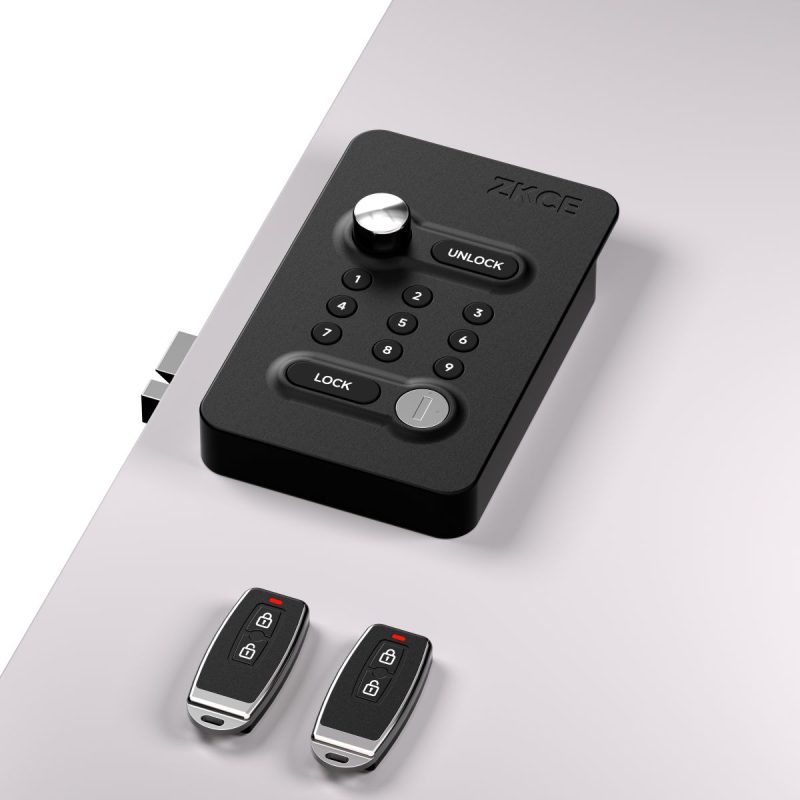 ZKCE World's Smallest RV Keyless Entry Door Lock - Fully Automatic Compact Design with Fixed Handle