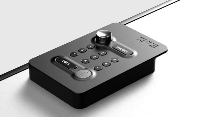 ZKCE World's Smallest RV Keyless Entry Door Lock - Fully Automatic Compact Design with Fixed Handle