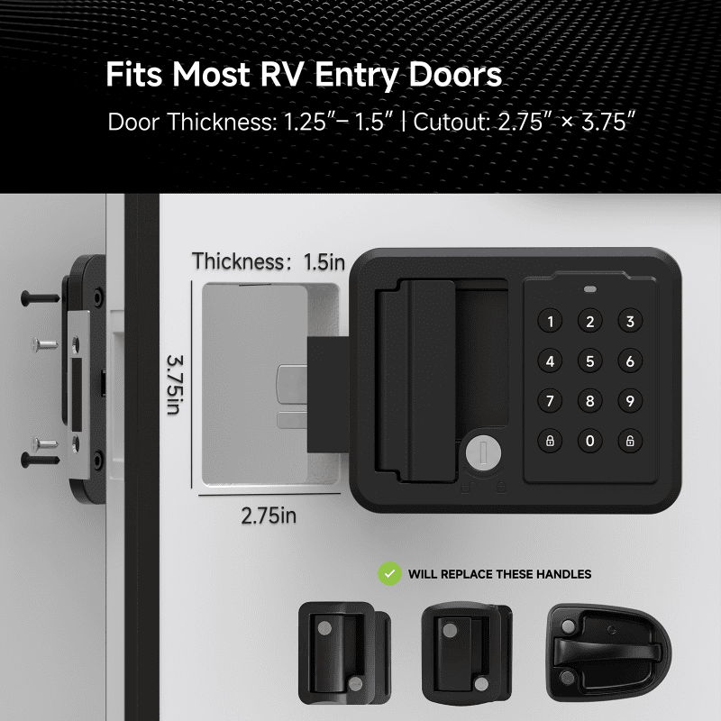 2 ZK-60 Cube Lock ZKCE™ RV Door Lock